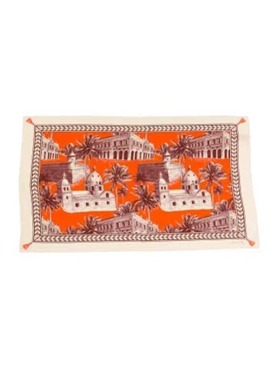 Pre-owned Johanna Ortiz Printed Scarf W/ Tags In Neutral