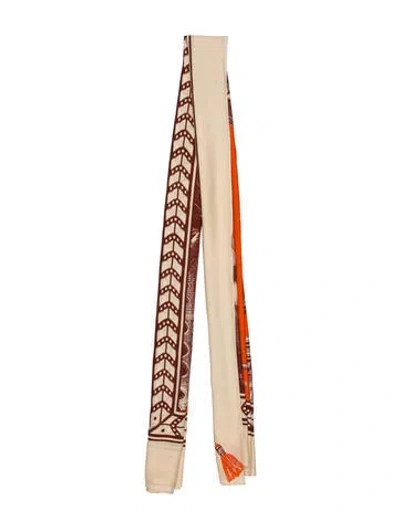 Pre-owned Johanna Ortiz Printed Shawl In Neutral