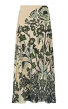 Johanna Ortiz Printed Silk Poems Of The Sea Ankle Skirt In Multi