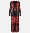 Johanna Ortiz Relics Of Wisdom Printed Maxi Dress In Black