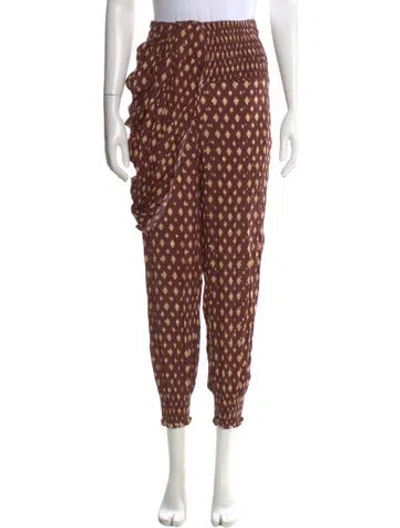 Pre-owned Johanna Ortiz Printed Skinny Leg Pants