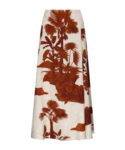 JOHANNA ORTIZ JOHANNA ORTIZ TROPICAL PRINT A-LINE SKIRT