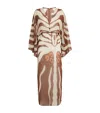 Johanna Ortiz Printed Spiritual Healers Kaftan Maxi Dress In Brown