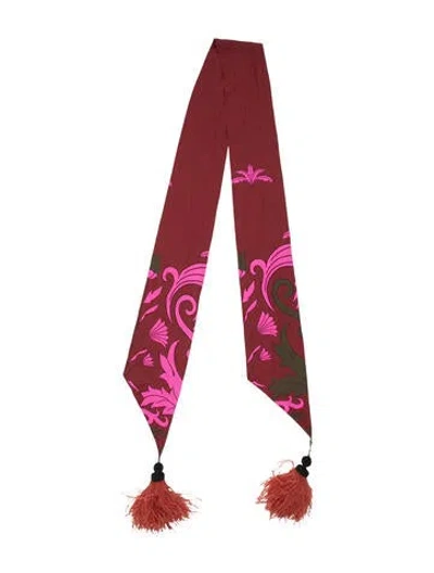 Pre-owned Johanna Ortiz Printed Stole In Burgundy