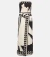 Johanna Ortiz Printed Strapless Midi Dress In Beige