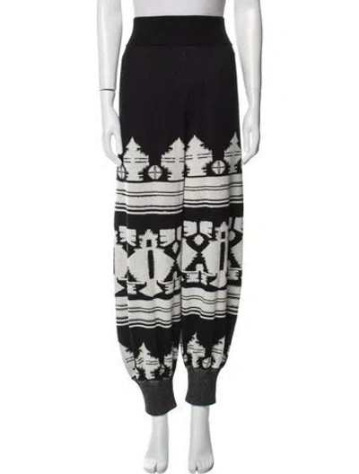 Pre-owned Johanna Ortiz Printed Sweatpants In Black