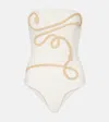 Johanna Ortiz Palmy Textured One-piece Bathing Suit In Weiss