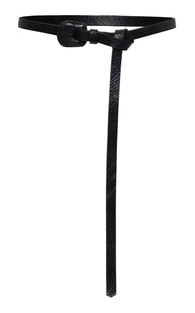 Johanna Ortiz Python Ancestral Frequency Belt In Black