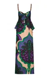 Johanna Ortiz Quisiera Ser Silk Maxi Dress In Multi