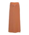 Johanna Ortiz Rainstorm Lurex-detail Midi Skirt In Brown