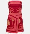 Johanna Ortiz Raiz Ritual Cotton Wrap Mini Dress In Multi