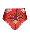 Johanna Ortiz Red Bikini Bottom In Red/pink/ecru
