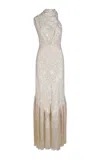 Johanna Ortiz Reflejos De Luz Silk Maxi Dress In Neutral