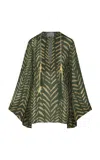 Johanna Ortiz Refugio De Sol Printed Tunic Mini Dress In Green