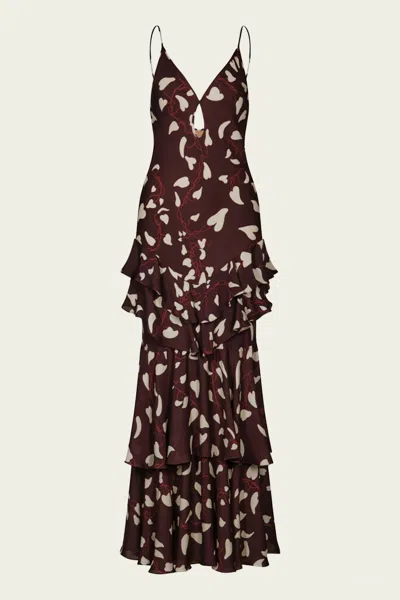 Johanna Ortiz Reinterpretation Dress In Dark Chocolate In Brown