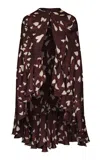 Johanna Ortiz Reinterpretation Silk Cape In Brown
