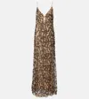 Johanna Ortiz Reinvention Embellished Mesh Gown In Brown