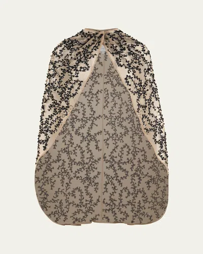 Johanna Ortiz Reinvention Embroidered Cape In Multi