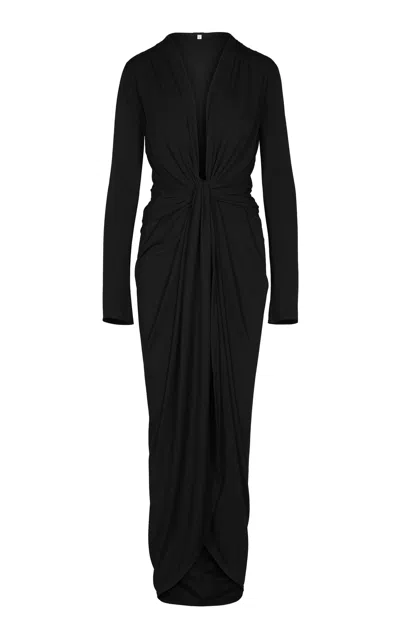 Johanna Ortiz Reinvention Oasis V-neck Maxi Dress In Black