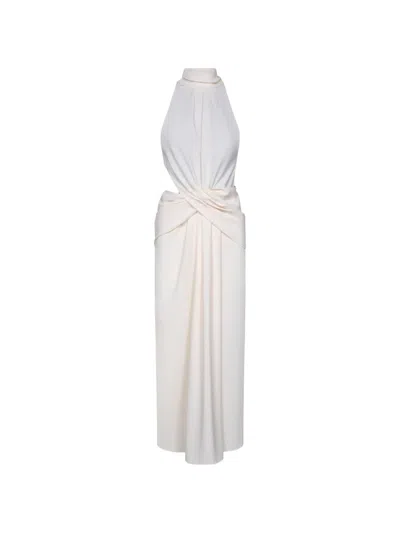 Johanna Ortiz Retro Drape Maxi Dress In White