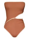 Johanna Ortiz Revealing Crinkled Swimsuit In Brown