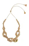 Johanna Ortiz Reverence To Their Gods Statement Necklace In Brown