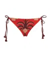 Johanna Ortiz Reversible Sagrado Bikini Bottom In Red