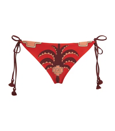 Johanna Ortiz Reversible Sagrado Bikini Bottom In Red