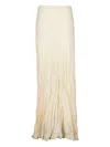 Johanna Ortiz Ribbed-waist Pleated Maxi Skirt In White
