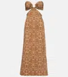 JOHANNA ORTIZ RING-DETAIL CUTOUT PRINTED MAXI DRESS