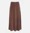 Johanna Ortiz Rainstorm Glittered Maxi Skirt In Brown