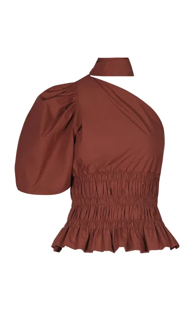 Johanna Ortiz Ritmo Loco Cotton Top In Brown