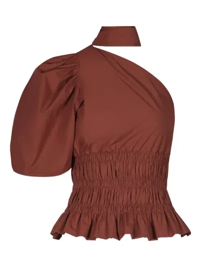 Johanna Ortiz Ritmo Loco Ruffled Top In Red