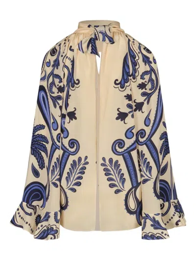 JOHANNA ORTIZ RITMO SOL RUFFLED PRINTED BLOUSE