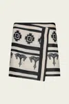 Johanna Ortiz Roots Skirt In Ecru Black In Black