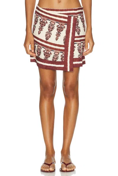 Johanna Ortiz Roots Wrap Skirt In Neutral