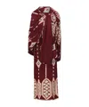 Johanna Ortiz Round Neck Dress In Brown