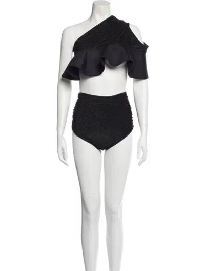 Pre-owned Johanna Ortiz Ruffle Embellishment Bikini In Multi