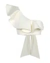 Johanna Ortiz Bolero Life Ruffled Bikini Top In Ecru