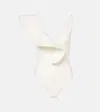 Johanna Ortiz Ruffled Swimsuit In Neutrals