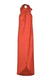 Johanna Ortiz Rust Silent Water Long Top In Red
