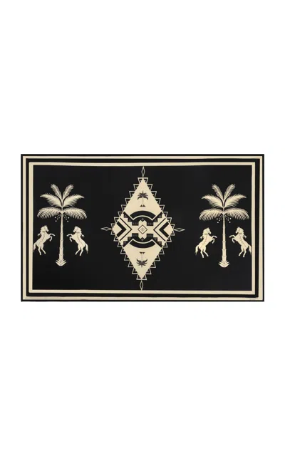 Johanna Ortiz Sacred Equestrian Silk-blend Shawl In Black