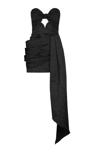 Johanna Ortiz Sacred Silence Cutout Mini Dress In Black