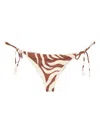 Johanna Ortiz Sagrado Reversible Low-rise Bikini Bottoms In Brown
