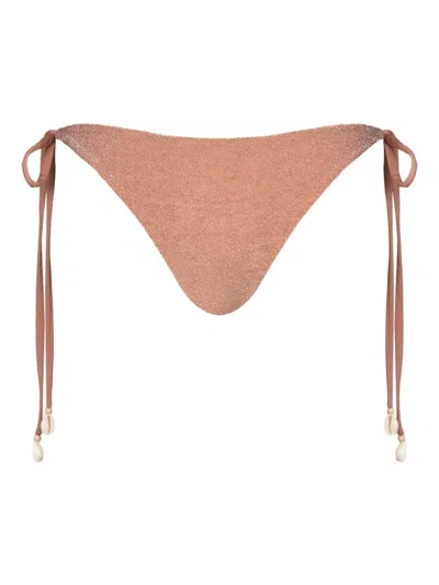 Johanna Ortiz Sagrado Tie Bikini Bottom In Orange