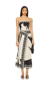 Johanna Ortiz Sailboats Pontoon Afternoon Voile Dress In Black