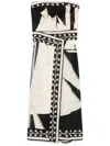 Johanna Ortiz Sailboats Pontoon Afternoon Voile Dress In Neutrals