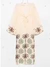 Johanna Ortiz Sailing Flags Midi Dress In Neutral