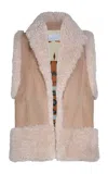 Johanna Ortiz Salty Air Goat Vest In Nude
