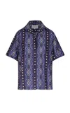 Johanna Ortiz Salty Promises Patterned Cotton Shirt In Purple